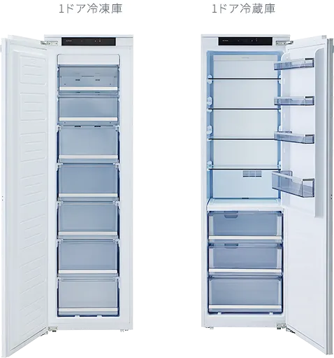 1ドア冷凍庫×1ドア冷蔵庫