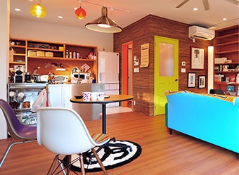 アメリカンポップテイストではダイナーのような見え方に。