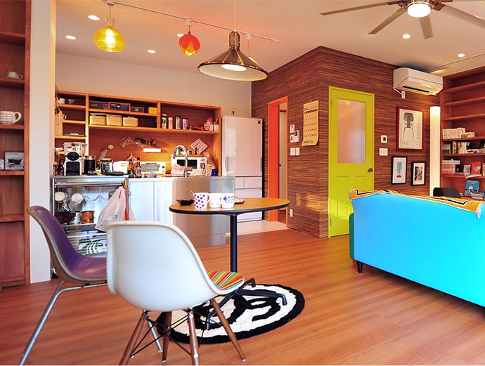 アメリカンポップテイストではダイナーのような見え方に。