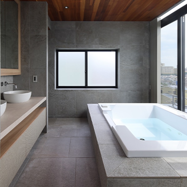 床壁タイル：ブリックストーン597グレー