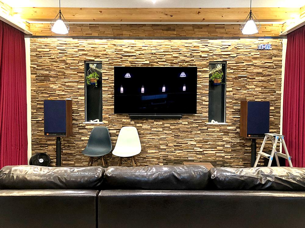 ビンテージテイストのオーディオスペース