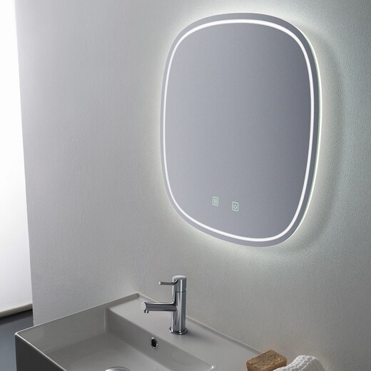 LEDライト付壁掛鏡　ミラタップ　ノルマ45 サンワカンパニー　DIY ノルマ45(BA12041)｜洗面所・水回りの通販｜ミラタップ（旧サンワ