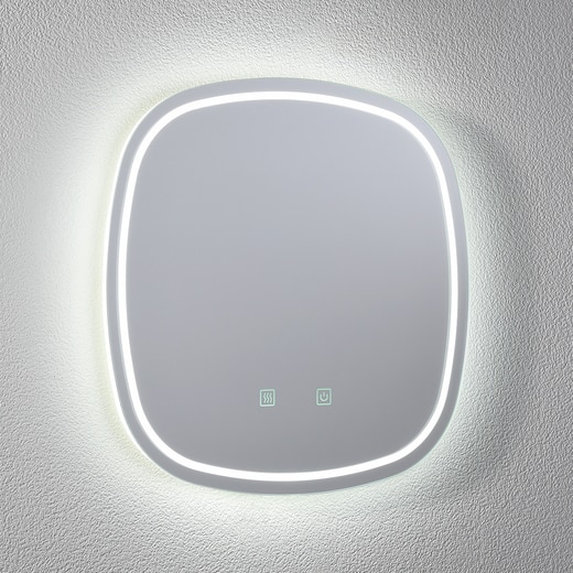 LEDライト付壁掛鏡　ミラタップ　ノルマ45 サンワカンパニー　DIY ノルマ45(BA12041)｜洗面所・水回りの通販｜ミラタップ（旧サンワ