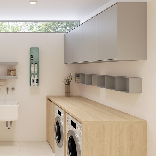 ラモニー オープン収納 グレージュ(BA22042)｜洗面所・水回りの通販