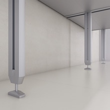 アルミポール壁付用2550 (1本セット)