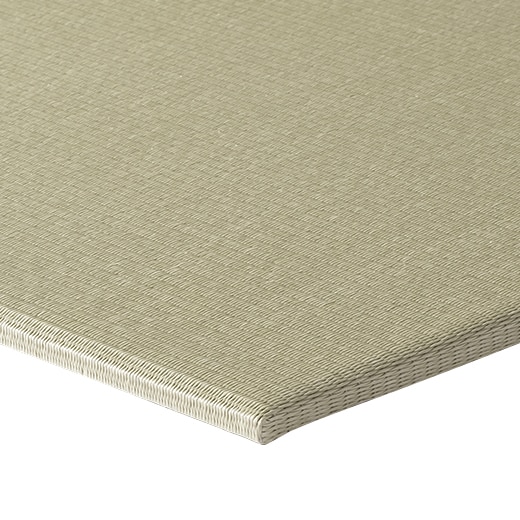 小口の様子（厚み14mm）※写真カラー： リーフグリーン