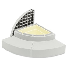HOUSESTEP Rタイプ扇 収納1個 ライトグレー