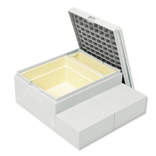 HOUSESTEP Rタイプ 収納2個 取手 ライトグレー