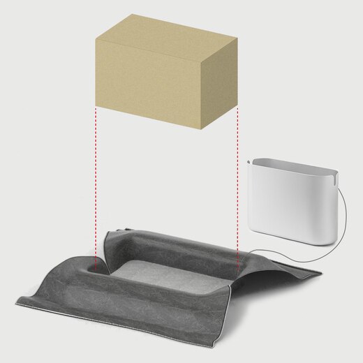 大開口設計のため、荷物の出し入れがスムーズ