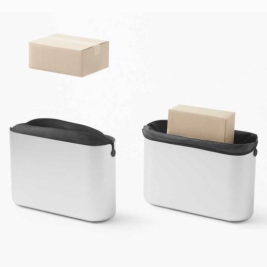 小さな荷物（＝W410×D130×H280まで）はケース内バッグに収納