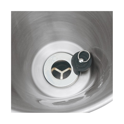 ゴム栓付きで、水を溜めてお使いいただけます。