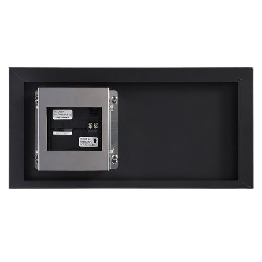 インターホンを取付けた様子（カラー：ブラック）※インターホンは付属しておりません。