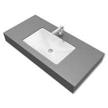 フィオレット W1200 両側面化粧 コンクリート/センターボウル/ブラケット付