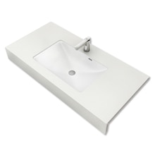 フィオレット W1200 側面化粧無し スノー/センターボウル/ブラケット付