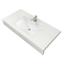 フィオレット W1200 側面化粧無し パウダーホワイト/センターボウル