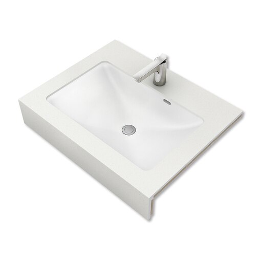 フィオレット W750 側面化粧無し スノー/センターボウル/ブラケット付