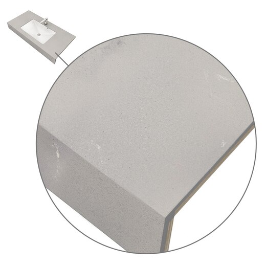 天板は約90％が天然の鉱物で構成されているため、若干の色のバラツキや小さい黒点・斑などが発生することがあります。