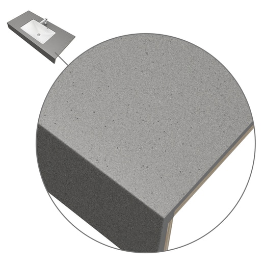 天板は約90％が天然の鉱物で構成されているため、若干の色のバラツキや小さい黒点・斑などが発生することがあります。