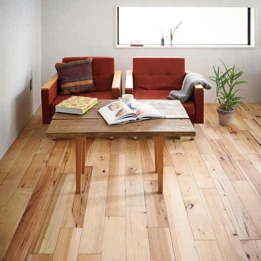 ヒッコリー オイル塗装 乱尺125(FL17519)｜フローリング・床材の通販