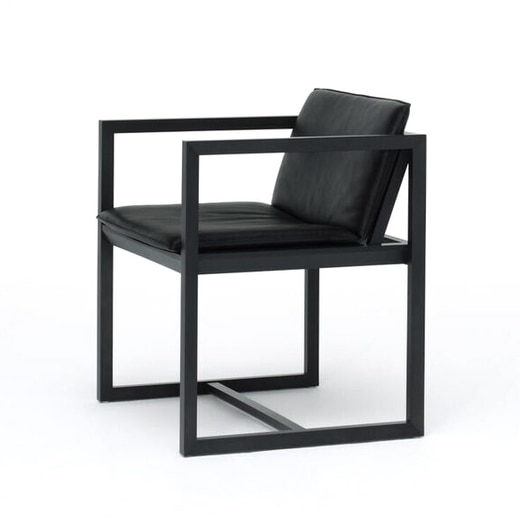 画像：REN ブラック FRAME with ブラック Leather Cushion