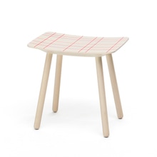 COLOUR STOOL ウォームホワイト+ピンクグリッド