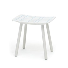 COLOUR STOOL クールホワイト+ブルーグリッド