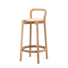 CASTOR BARSTOOL WITH BACKREST LOW ピュアオーク