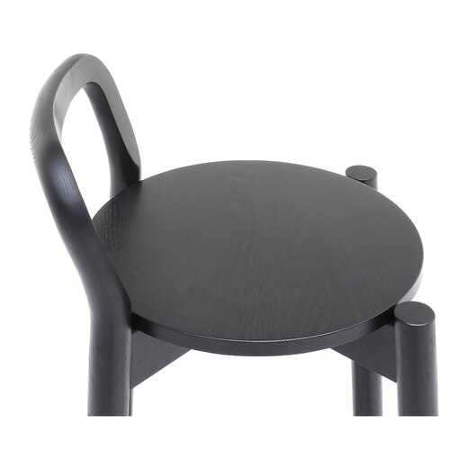 CASTOR BARSTOOL WITH BACKREST HIGH ブラック(FU21729