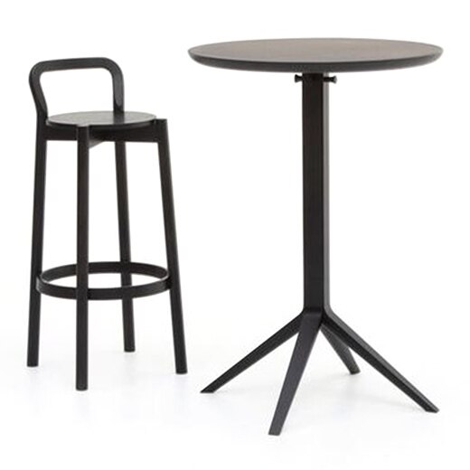 CASTOR BARSTOOL WITH BACKREST HIGH ブラック(FU21729