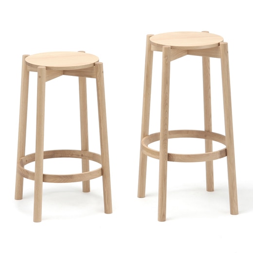 〈新品〉CASTOR BARSTOOL with BACKRESTハイチェア Castor Barstool with Backrest High ‒ KARIMOKU NEW STANDARD (KNS)