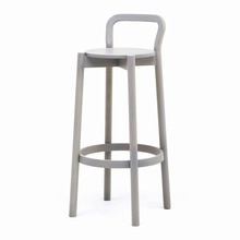 CASTOR BARSTOOL WITH BACKREST HIGH グレイングレー