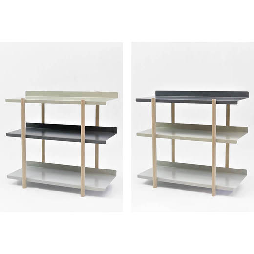 棚板の組合せは多様で、空間の雰囲気に合わせて組立が可能。