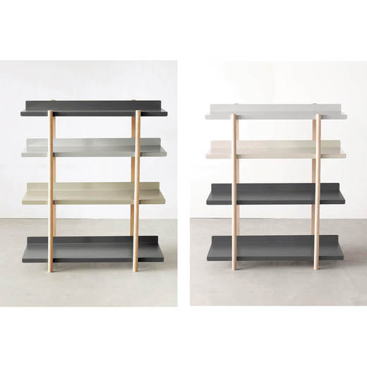 棚板の組合せは多様で、空間の雰囲気に合わせて組立が可能。