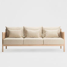 Braid Sofa 3seat ホワイト×ナチュラル(Paper Coad)+アイボリー