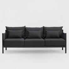 Braid Sofa 3seat スミ×ブラック(Paper Coad)+チャコールグレー