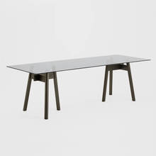 Kadai Table スモーク×スモーク Glass Top W2400