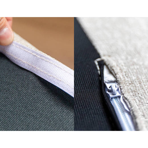 カバーはファスナーとマジックテープで取り外せるフルカバーリング仕様。