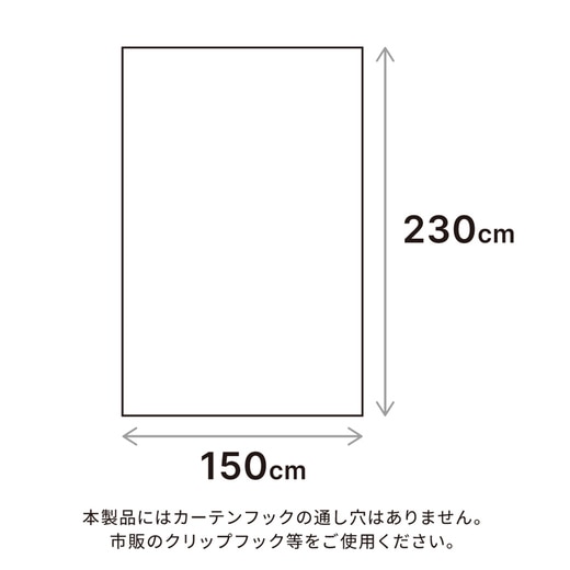 本製品にはカーテンフックの通し穴はありません。市販のクリップフック等をご使用ください。