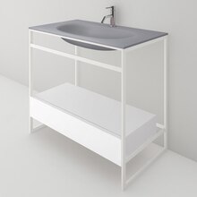 フィーネ洗面 ホワイトボウル W900 (フレームホワイト/収納ホワイト