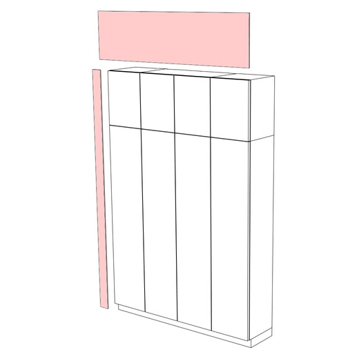 本体と天井や側面の間をふさぐことができます。