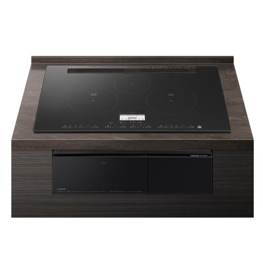 日立IH 3口W750 ブラック HT-N100KTWF（K）(KK08671)｜キッチンの通販 