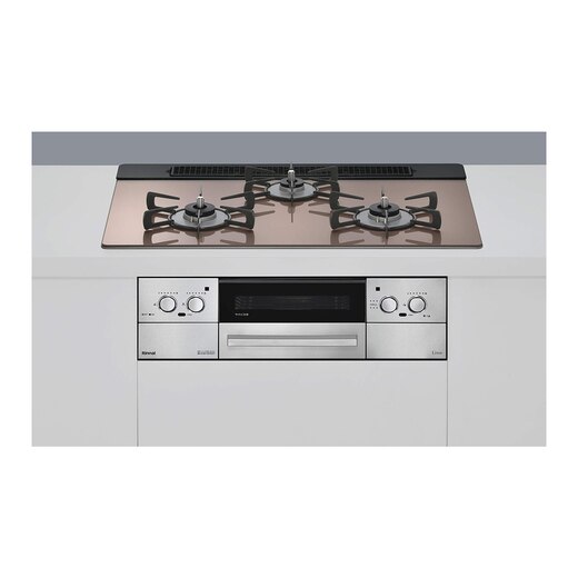 リンナイ リッセ 3口W750 ピンク RHS71W42J2RSTW-LP(KK08692