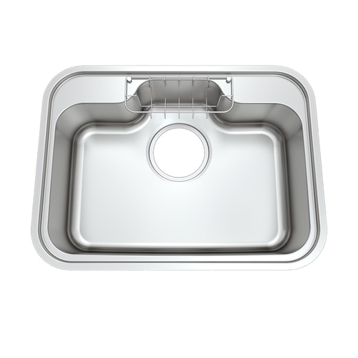 Adシンク N650BIA（水栓穴 左右）+排水トラップ(KK16889D)｜キッチンの