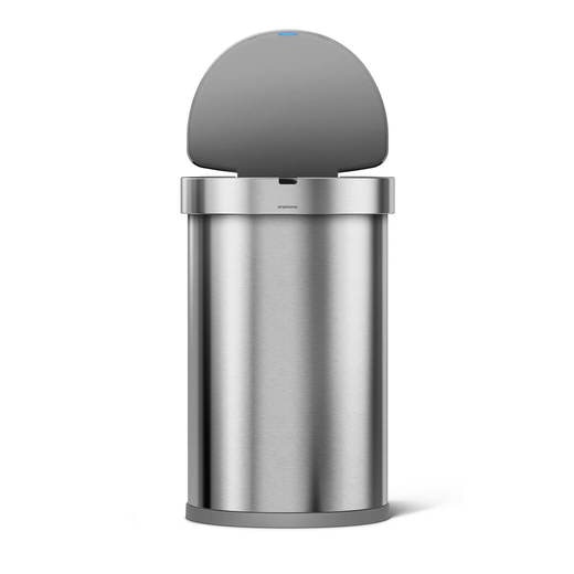 セミラウンドセンサーカン 45L nano-silver clear coat simplehuman（シンプルヒューマン） センサーカン セミラウンド
