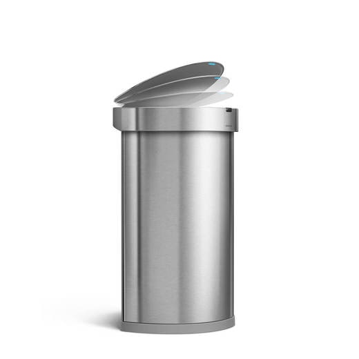 セミラウンドセンサーカン 45L nano-silver clear coat simplehuman（シンプルヒューマン） センサーカン セミラウンド
