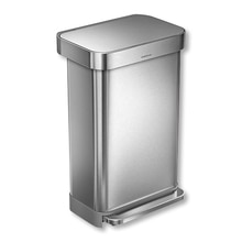 レクタンギュラーステップダストボックスライナーポケット付 45L シルバーステンレス