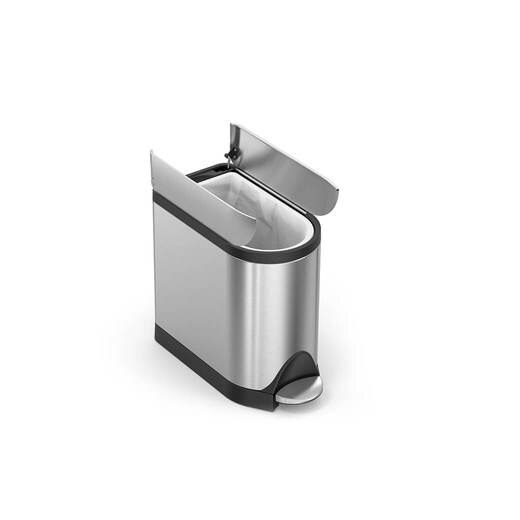 バタフライステップダストボックス 10L シルバーステンレス