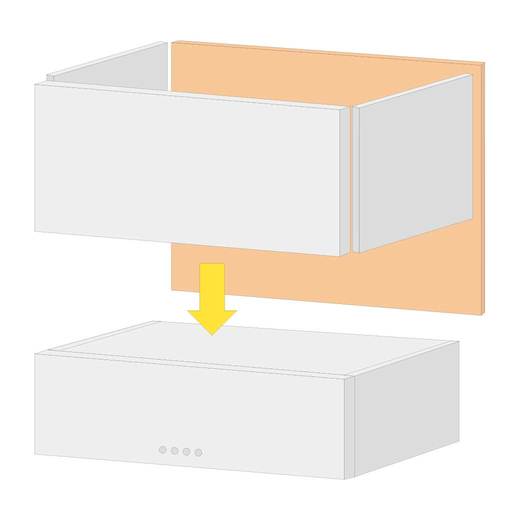 ※画像は総高さH300mm以上で幕板、アイランドパネルを設置した場合のイメージです。