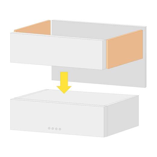 ※画像は総高さH300mm以上で幕板、アイランドパネルを設置した場合のイメージです。