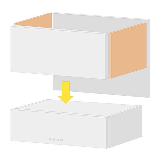 ※画像は総高さH300mm以上で幕板、アイランドパネルを設置した場合のイメージです。